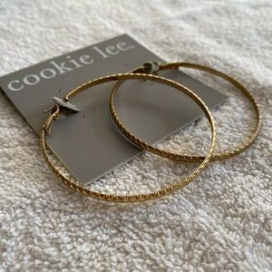 Cookie Lee Large Gold Hoop